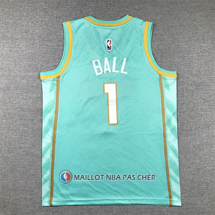Maillot Enfant Charlotte Hornets LaMelo Ball NO 1 Ville 2023-24 Vert